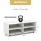 TV Console Table with Adjustable Shelves and Cable Management Hole for TV Up to 40"